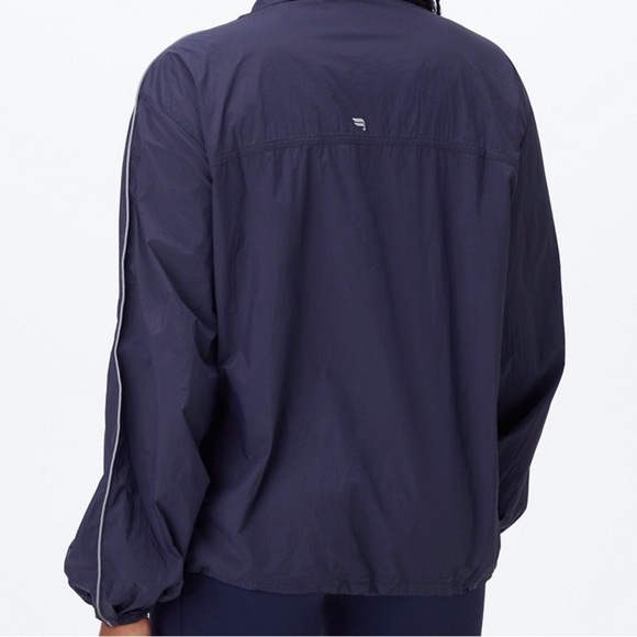 Fabletics Oversized Flyweight Lightweight Windbreaker Jacket Reflective Stripe - Picture 2 of 9